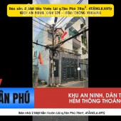 Bán nhà 2 Mặt tiền Vườn Lài q.Tân Phú 78m², 4TẦNG,6.69Tỷ - KHU DÂN TRÍ, AN NINH